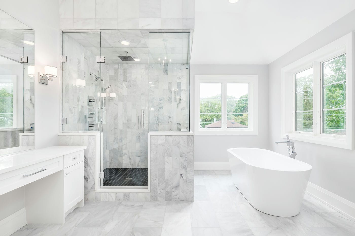 bright and spacious bathroom renovation