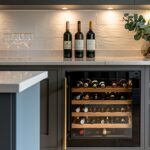 modern kitchen renovation with under counter wine storage